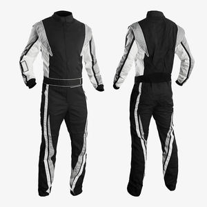 Traje de Carreras de Karts Personalizable de la Mejor Calidad, Color Negro, Cuello Alto, Manga Larga, Transpirable, Resistente al Viento, Talla Grande, Poliéster/Nailon - Product Image 4
