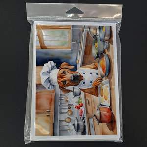 Lunatique Rhodesian Ridgeback 'The Chef' A7 Cartes de vœux Lot de 8 cartes vierges avec enveloppes Taille 5x7 - Product Image 3