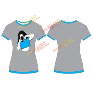 Camisetas baratas de alta calidad con impresión personalizada y cuello redondo para mujer, camisetas con logotipo para mujer, camisetas de mezcla de algodón - Product Image 1