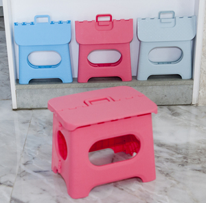 Foldable Plastic <b>Stool</b> Stackable Portable Home Furniture Blue <b>Pink</b> White Modern Design Contemporary Living Room Chair - Product Image 3