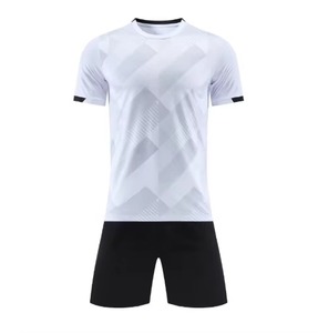 Conjunto de Camiseta de Fútbol con Cuello en V para Hombre, Estampado Geométrico, Manga Corta, Poliéster que Absorbe la Humedad, Ajuste Atlético, para Todas las Temporadas - Product Image 3