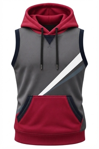 Camisetas sin Mangas con Capucha y Logotipo Personalizado al por Mayor, Camisetas Deportivas de Secado Rápido de Poliéster para Gimnasio, Camiseta sin Mangas con Capucha para Hombre - Product Image 2