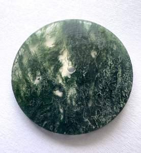 Esfera de Reloj de Ágata Musgosa Natural con Inclusiones Dendríticas de 31.50mm, Accesorios Sueltos para Relojes, Gema - Product Image 4