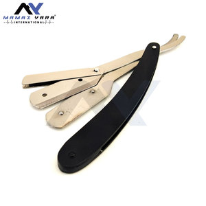 Professional Barber Razors Black <b>Silver</b> Straight Beard Mustache Shaving Razors Sharp Cutting Throat Tool Clean Shaves Shaping - Product Image 4