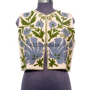 Veste en coton imprimé floral Cotrise pour femmes A2ZCraftBazar, tissu respirant vintage, logo au dos, manches courtes, printemps, automne, hiver - Product Image 5