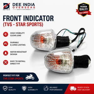 Conjunto de Luces Intermitentes Delanteras para Motocicleta OEM para TVS Star Sports Premium, Lente Ámbar, Izquierda y Derecha - Product Image 2