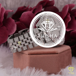 Reloj de Lujo Exclusivo con Moissanita, con Brillantes Piedras Similares a Diamantes y Elegante Correa Jubilee - Product Image 2