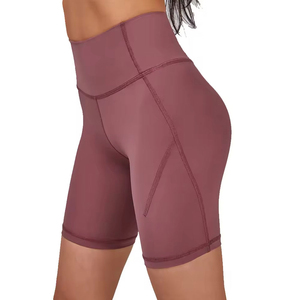 Custom Yoga <b>Shorts</b> Ventilated Seamless Gym <b>Shorts</b> for Women Fitness Workout Breathable OEM - Product Image 4