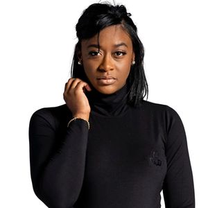 Robe moulante noire pour femme, manches longues, col montant, coupe ajustée, décontractée et élégante, extensible, confortable, tenue de soirée tendance - Product Image 6