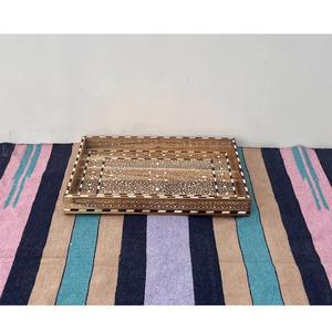 Plateau artisanal indien authentique en os incrusté pour réceptions de mariage et cadeaux, léger, pour l'aménagement intérieur, au meilleur prix - Product Image 3