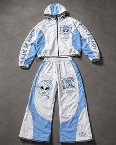 Custom Mens <b>Reflective</b> <b>Jacket</b> Pants Set Night <b>Running</b> Tracksuit Lightweight Streetwear Outdoor Wear OEM ODM Factory - Product Image 5