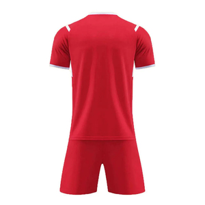 Men's Red V-Neck <b>Soccer</b> Jersey Set Short Sleeve Moisture Wicking Polyester Uniform All Seasons Adult Sport Apparel - Product Image 6
