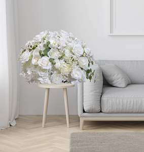 Centro de Mesa de Flores Artificiales de Tela LANJO, Bola de Flores para Decoración de Eventos de Boda, Fondo para Fiestas, Recepción de Boda, Personalizado - Product Image 6