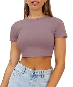 Manufacturer Custom Logo Screen Printing Boxy Fit Cropped Tshirt Women High Quality 100% Cotton Crop <b>Top</b> Baby Tee - Product Image 4