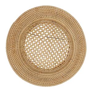 Assiette de présentation rustique en rotin tressé à la main 33 pouces, artisanat vietnamien, décoration DIY pour hôtel, maison, cuisine - Product Image 5