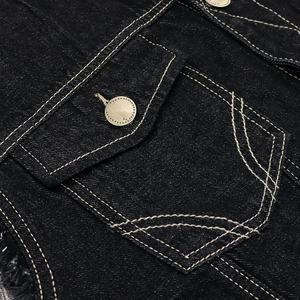 Chaleco personalizado de alta calidad para hombre, transpirable, negro, vaquero, OEM, bolsillos, estilo informal, algodón, sin mangas, nuevo chaleco vaquero para niños - Product Image 4