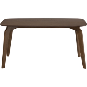 Durable Mid Century <b>Walnut</b> Solid Wood Rectangular Dining <b>Table</b> Rounded Edges Tapered Legs Minimalist Design for Home Dining Room - Product Image 4