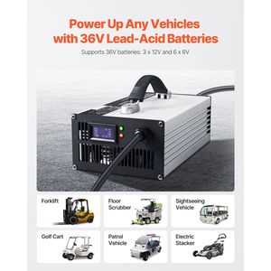 Chargeur de batterie intelligent entièrement automatique pour chariot élévateur 36V 30A, chargeur de veille 24V avec prise Anderson 15A en entrée et 50A en sortie - Product Image 2
