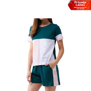 Ensemble de shorts amples en lin pour femme, vente en gros d'usine, ensemble 2 pièces léger, conception personnalisée en vrac, respirant, en coton et lin pour femme - Product Image 1