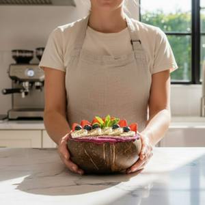 Tazón de Coco Zumbo Hecho a Mano, Tazón de Cáscara de Coco Natural para Smoothies y Ensaladas, Proveedor de Utensilios de Cocina Ecológicos - Product Image 5