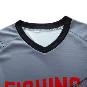 Camisa de Pesca de Alta Calidad UPF 50 Transpirable de Color Sólido para Hombre, Manga Larga, con Impresión de Logotipo Personalizado, Servicio OEM - Product Image 3