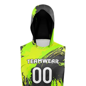 Camiseta de Fútbol 7v7 para Niños, sin Mangas, con Capucha, Diseño Sublimado con Efecto de Pincel, Camisetas Personalizadas para Equipos, Nombre y Número Impresos - Product Image 3