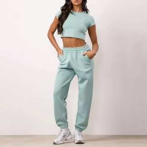 Conjunto Deportivo de 2 Piezas para Hombre, Estilo Holgado, Largo, Sólido, de Invierno, 100% Algodón, con Capucha, para Calle, Gimnasio y Fitness - Product Image 4