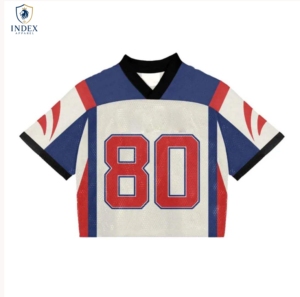 Maillot de football pour femme INDEX APPAREL, col en V, maille polyester respirante, manches courtes, imprimé floral, numéro 22, toutes saisons - Product Image 2