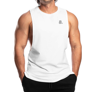 Débardeur Homme Sans Manches Tendance Motif Musculaire Broderie Dessin Animé Tricoté Coton Fibre de Bambou Style Urbain - Product Image 1