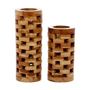 Vases et pots à fleurs en bois de teck, fabrication sur mesure, vente en gros |   Aqdus Saleem Inde - Product Image 1