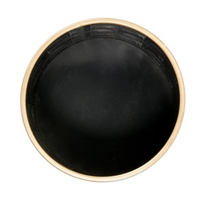Poubelle en métal gaufré vert sarcelle avec base dorée, poubelle décorative pour salle de bain, chambre, bureau ou salon, en provenance d'Inde - Product Image 2
