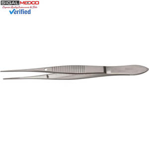 Pinzas Iris Eye de 4 puntas rectas dentadas de acero inoxidable, instrumento quirúrgico manual para uso oftálmico, médico y clínico - Product Image 1