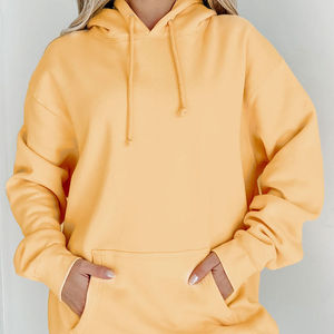 2026 Latest Design Drop-shoulder Women's Hoodie Casual Wear Cotton <b>Material</b> Made Ladies Pullover Hoodies - Product Image 4