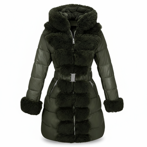 Chaqueta de Invierno Acolchada para Mujer, Personalizada, Brillante, Tejida, Transpirable, con Opción de Frente de Nailon, Resistente al Viento/Al Agua/Térmica - Product Image 1