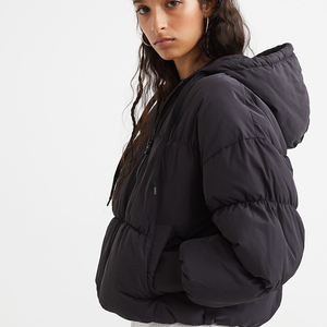 Nouvelle veste matelassée pour femme, style blazer, imperméable et coupe-vent, rembourrée en coton, avec capuche amovible et impression en relief - Product Image 3