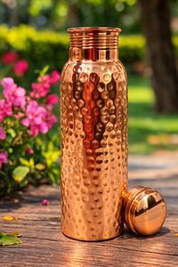 Botella de Agua de Cobre Dorado de Última Tendencia - 250 ml, a Prueba de Fugas y Apta para Microondas, Ideal para Regalos Empresariales, Senderismo y Camping - Product Image 4