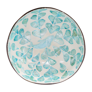 Coquille de noix de coco naturelle polie - Incrustation de perles en mosaïque - Organisateur de bijoux décoratif - Product Image 1