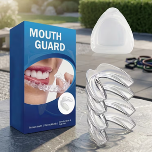 Protège-dents en silicone personnalisé HAWK SPORTS INDUSTRIES, anti-ronflement, anti-grincement des dents, moulable, réglable, universel - Product Image 4