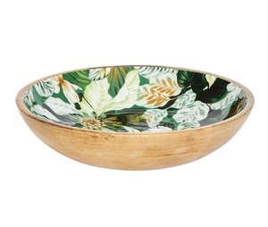 Bol à salade en bois écologique, taille et design personnalisés, bol de service émaillé, décoration de table, vaisselle de cuisine, plateaux à fruits en bois - Product Image 2