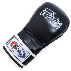 ถุงมือ MMA ยี่ห้อ Fairtex รุ่น Professional สำหรับขายส่งจากโรงงาน ผลิตจากหนังแท้ รับสกรีนโลโก้ สำหรับทุกเพศ ถุงมือ Fairtex Shooter - Product Image 4