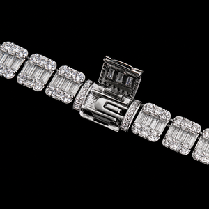Impresionante Cadena Cubana con Diamantes de Moissanita, Collar Completamente Cubierto de Diamantes para Regalo de Boda, Unisex, Estilo Hip Hop Urbano y Atrevido - Product Image 2