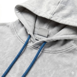 Heavyweight Acid Wash Hoodie Custom Vintage Style Streetwear Pullover Breathable Cotton <b>Fabric</b> High Quality Casual Wear - Product Image 3