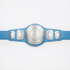 Personalized Boxing Championship <b>Belt</b> Custom Sports Award <b>Belt</b> Metal Plates Leather Strap Engraved Name Logo Competition Design - Product Image 4