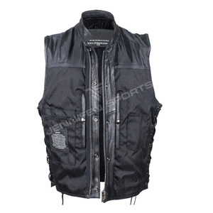 High Quality Genuine Leather Waterproof Breathable Casual <b>Winter</b> Motorcycle <b>Vest</b> Thick Leather for <b>Men</b> with Zipper Closure - Product Image 6