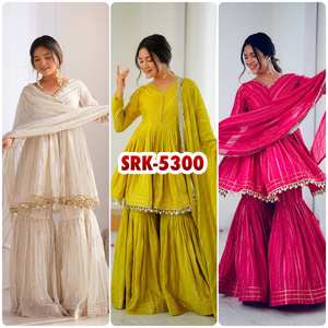 ชุดมินิเดรสผ้าชารารา ดูปาตตา ผ้ามัล ชานเดรี วินเทจ สีพื้น พร้อมกระจกแท้และงานฝีมือ เหมาะสำหรับงานปาร์ตี้ คอวี เอวทรงเอ็มไพร์ - Product Image 6