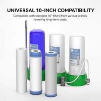 Système de filtration d'eau de comptoir 3 étapes OEM/ODM, purificateur d'eau potable manuel portable à sédiments GAC CTO pour maison, camping-car et voiture