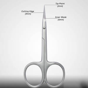 Tijeras Profesionales para Cutículas de Acero Inoxidable, Extra Fuertes, Rectas y Curvas, para Manicura y Arte de Uñas, para Diestros, Estilo Único - Product Image 5