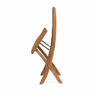 Chaise de salle à manger pliante en rotin avec accoudoirs, design contemporain, dossier à lattes et pieds en X pour une utilisation en salle à manger - Product Image 6