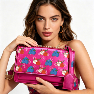 Bolso bandolera multifuncional para mujer, de marca privada al por mayor, con diseño de correa de hombro metálica y forma cuadrada pequeña. - Product Image 2