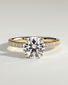 แหวนเพชรเม็ดเดี่ยวทรงกลม 2.25 กะรัต ทองคำแท้ 14K เพชรเพาะเลี้ยงในห้องปฏิบัติการ ทรง 4 กรงเล็บ ฝังแบบ Pave ระดับความสะอาด E VVS2 พร้อมวงแหวนซ่อนแบบ Halo ดีไซน์หรูหราสำหรับเจ้าสาว ปี 2026 - Product Image 1